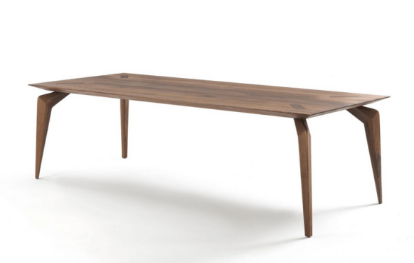 in legno massello con incanstro a vista sul piano, design Marc Sadler by Riva 1920