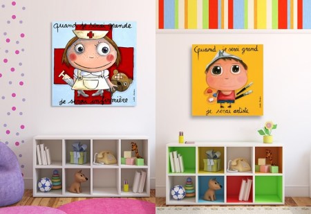 Stampe su tela "quand je serai grande", da Le coin des créateurs