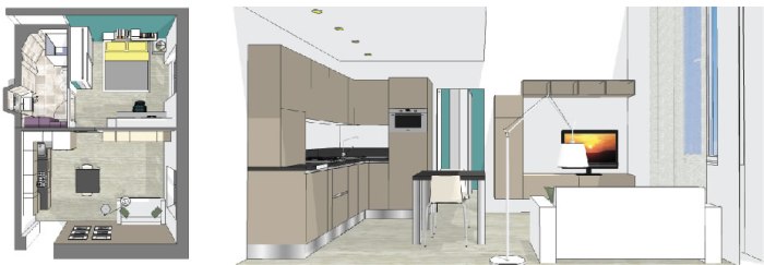 Taglia M: progetto di massima appartamento