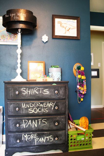 ogni giorno scrivi il tuo pensiero! vernice lavagna è bellissima idea da utilizzare non solo sui muri "via www.apartmenttherapy.com"