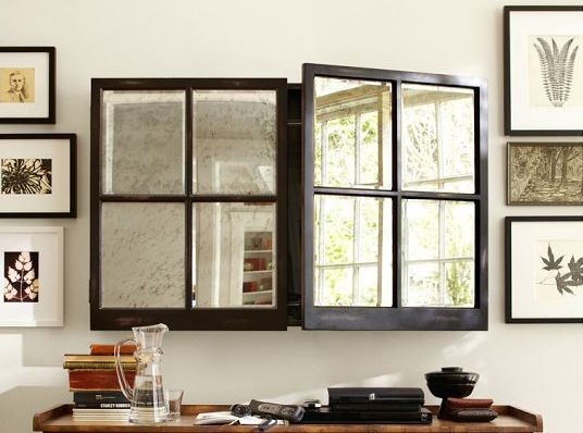 televisione e "finestra by  pottery barn-flat-tv-cabinet-remodelista