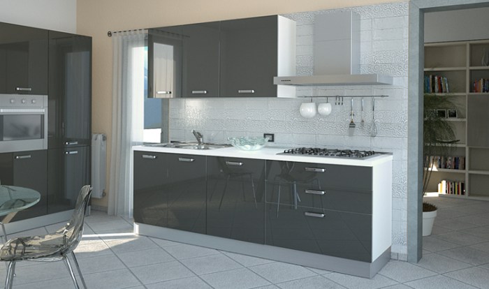 iris lucida antracite: black and white per non sbagliare mai.