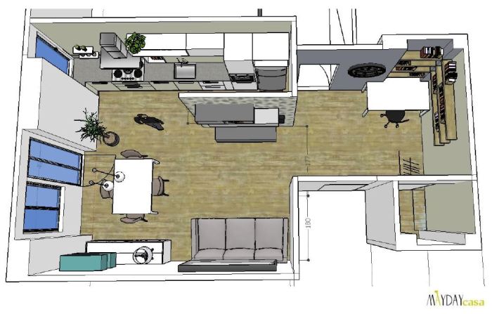 progetto-living-ingresso-pianta-tridimensionale